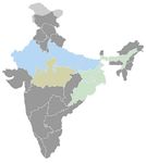 Inde • |-0413/-0345| • dynastie Shishunaga: carte